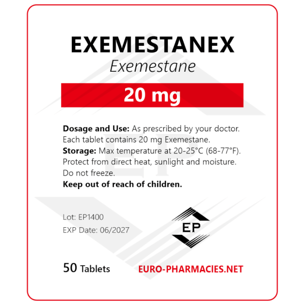 Exemestanex (Aromasin) - 20mg/tab -50 tab/bag - Euro Pharmacies - USA Domestic