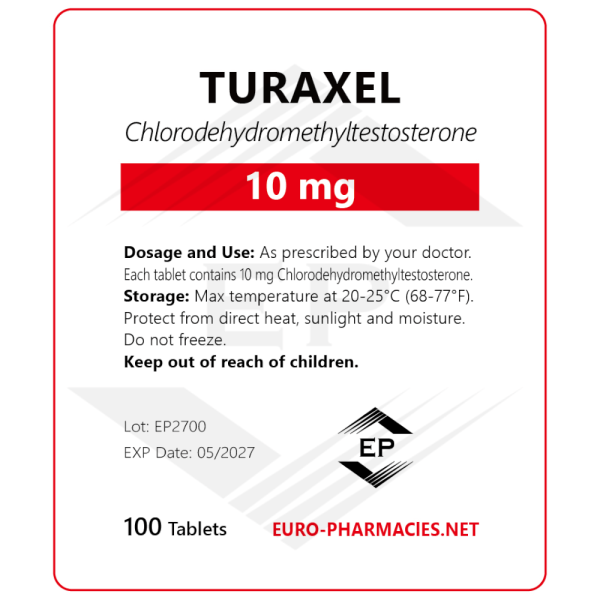 Turaxel 10 (Turanabol) - 10mg/tab -100 tab/bag - Euro Pharmacies - USA Domestic