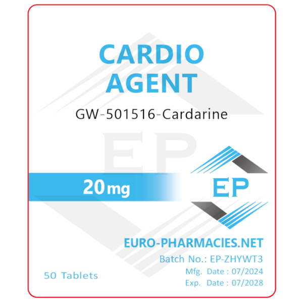 Cardarine-GW501516 - 20mg/tab 50tabs - Euro Pharmacies - USA Domestic