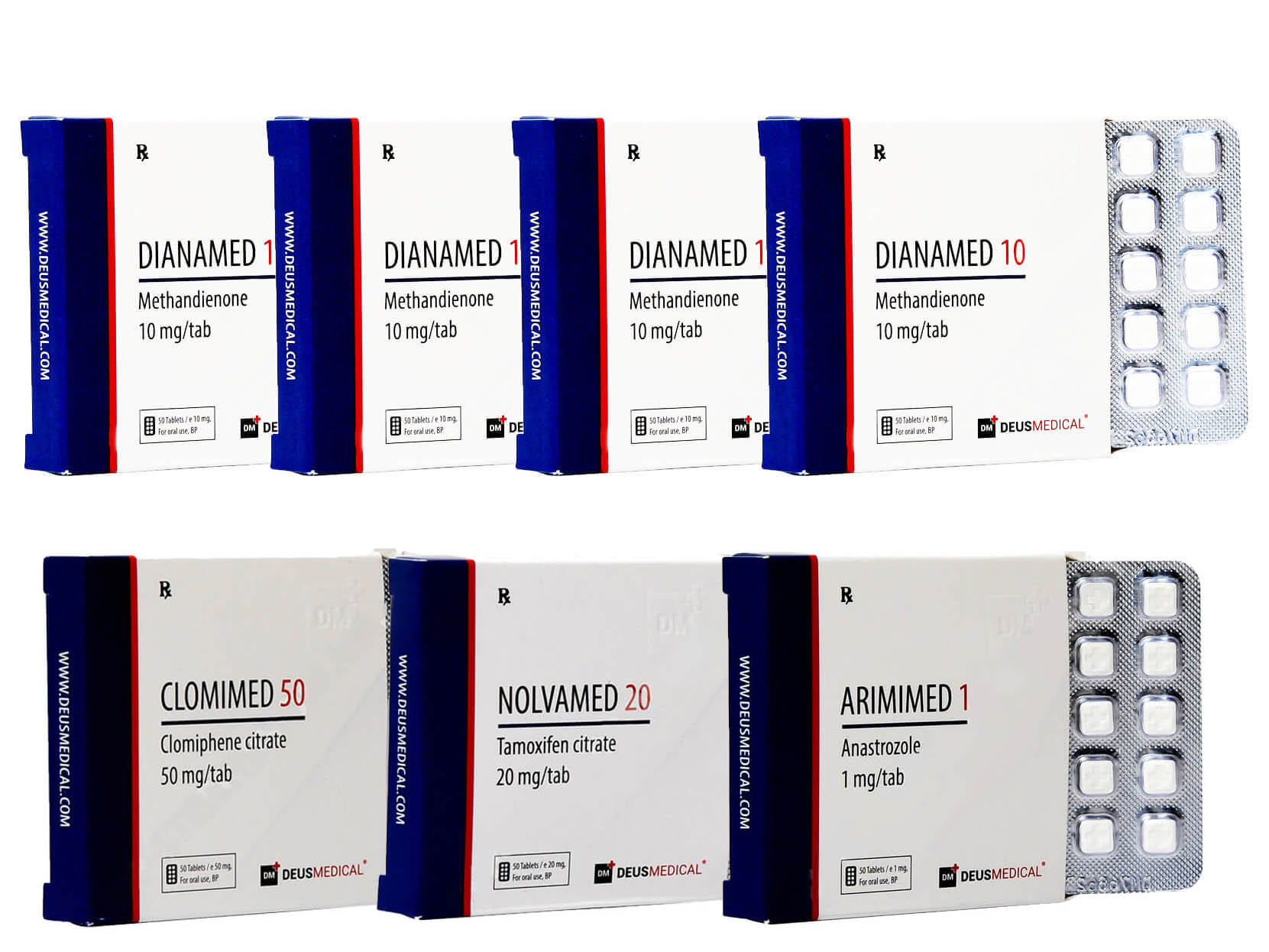 2 Bulking Pack Oral 6 weeks Dianabol Protection PCT Deus Medical