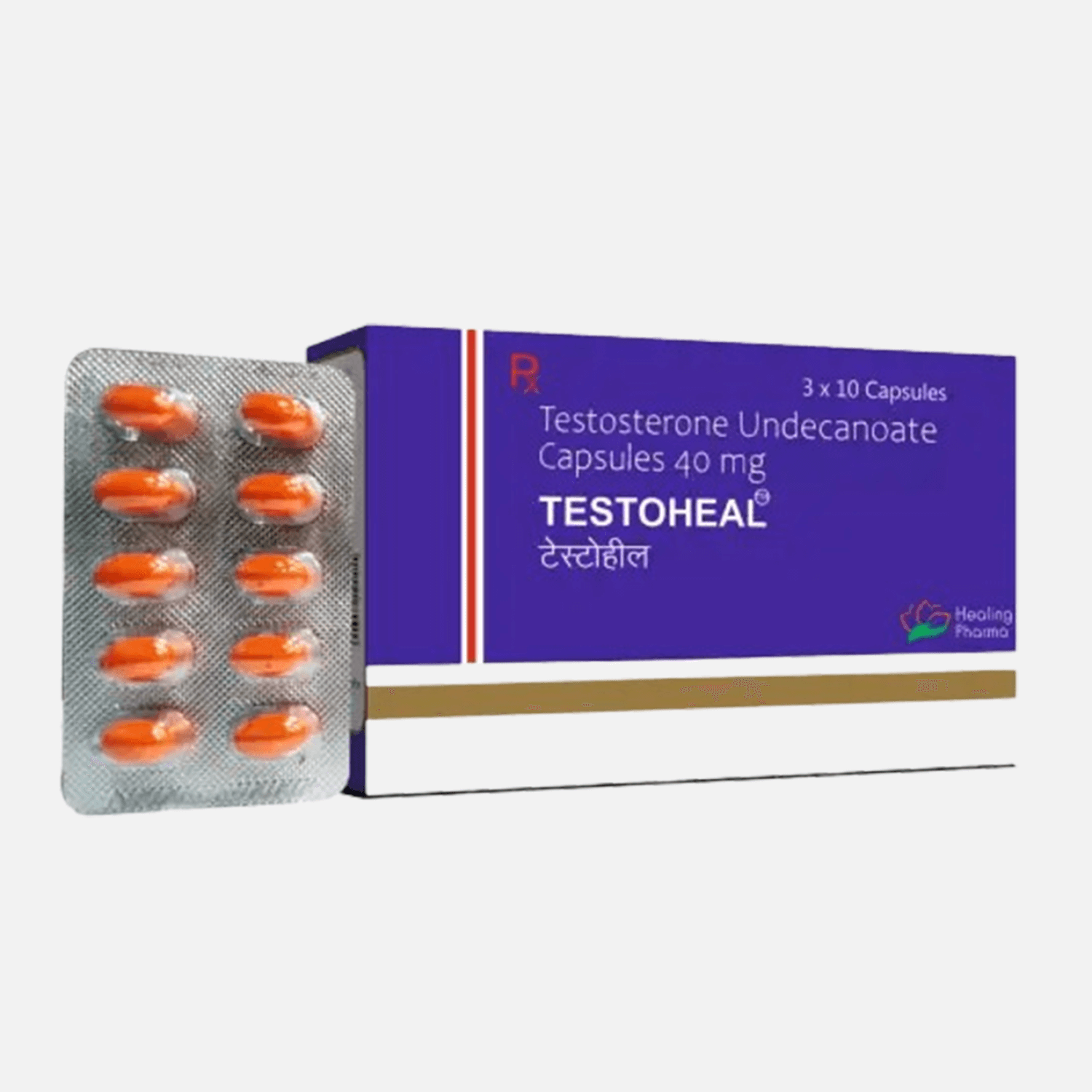 Testoheal 40 mg (Testosterone Undecanoate Capsules) Driada Medical