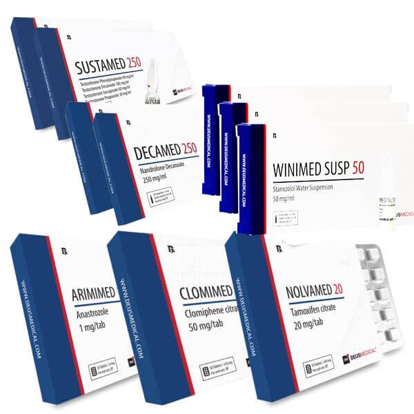 Pack Prise de Masse Seche SUSTANON WINSTROL DECA Injection Deus Medical
